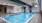 a swimming pool in a room